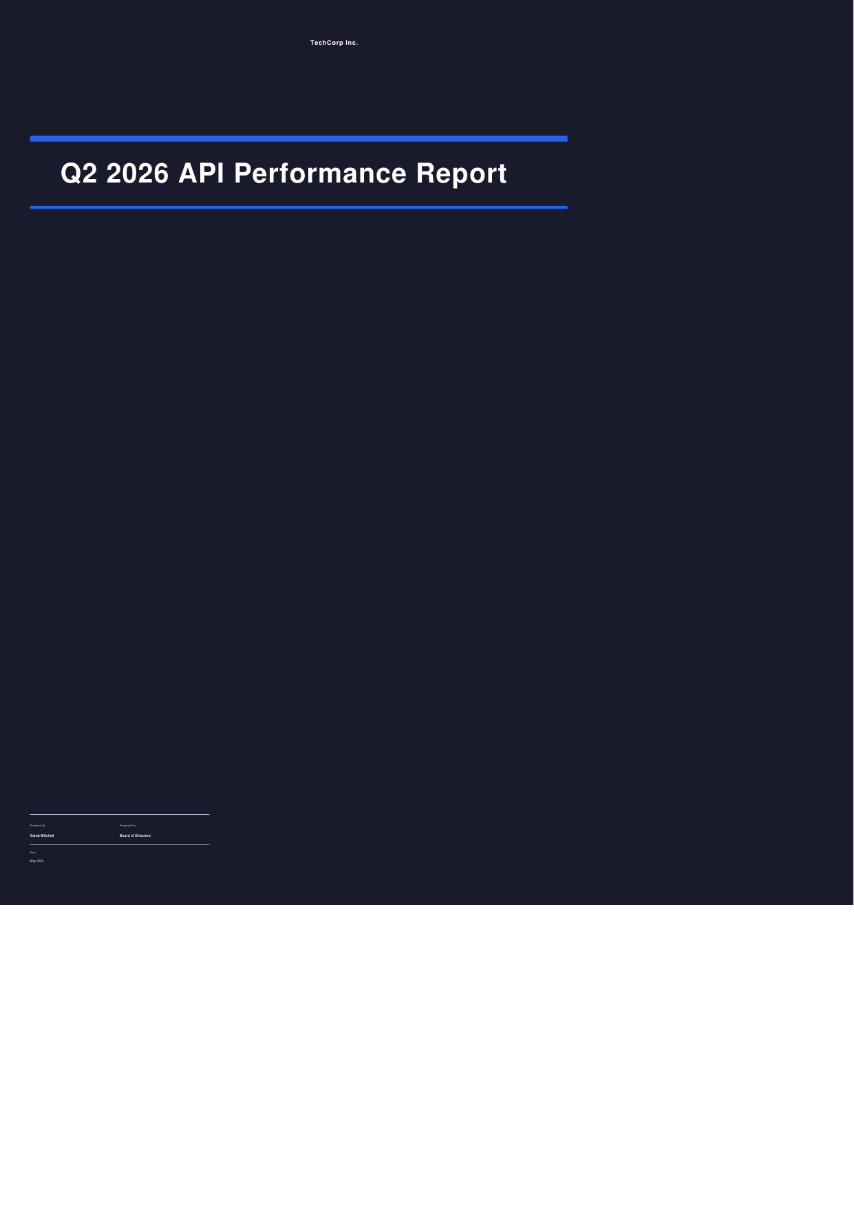 Report Cover Page preview